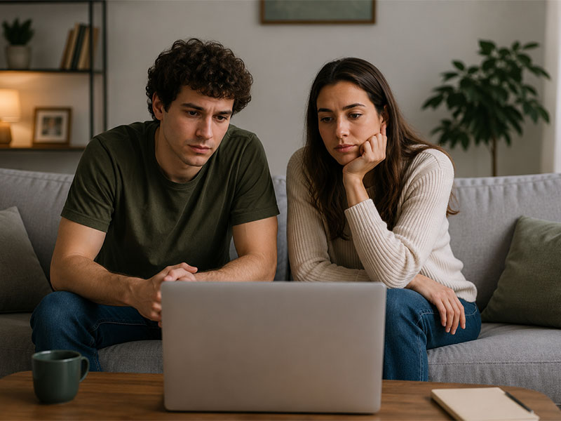 casal fazendo terapia online